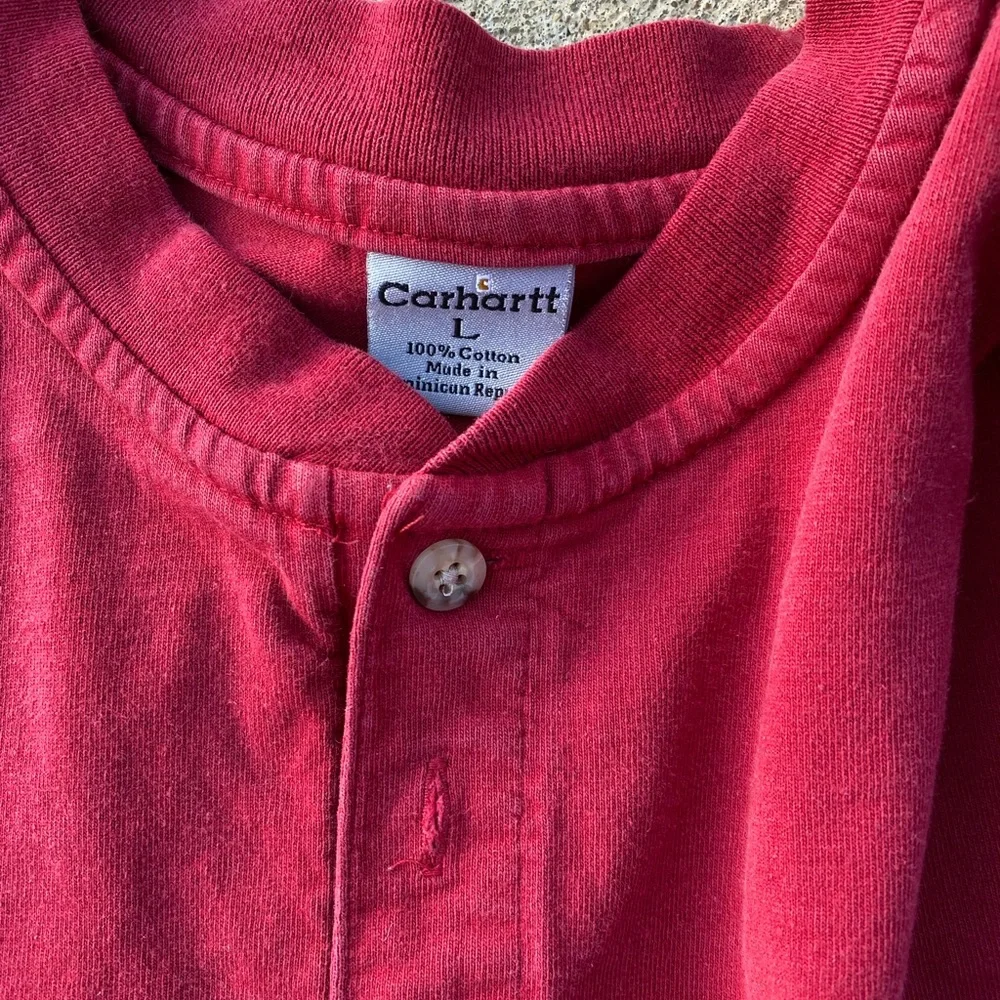Carhartt long sleeve 1/4 button down vintage - Picture 2 of 2